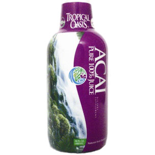 Tropical Oasis 100% Pure Acai Juice, 16 oz, Tropical Oasis
