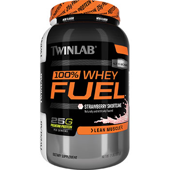 TwinLab 100% Whey Fuel, Protein Powder Value Size, Strawberry, 5 lb, TwinLab