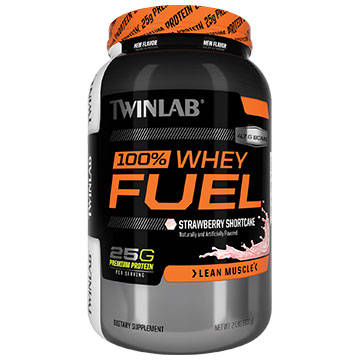 TwinLab 100% Whey Fuel, Strawberry Shortcake, 2 lb, TwinLab
