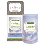 Aroma Naturals 2.5x4 Inch Naturally Blended Pillar Candle with Essential Oils - Tranquility, 1 ct, Aroma Naturals