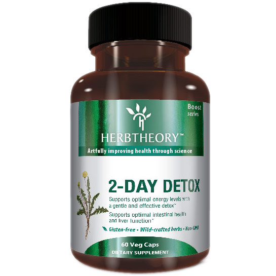 Herbtheory 2-Day Detox (Gentle Herbal Detoxification), 60 Vegetarian Capsules, Herbtheory