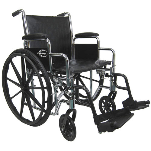 Karman Healthcare Inc. 20 x 16 Inch, Extra Wide Heavy Duty Deluxe Wheelchair, K0007, Karman