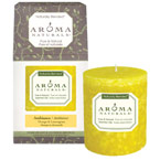 Aroma Naturals 3x3.5 Inch Naturally Blended Pillar Candle with Essential Oils - Ambiance, 1 ct, Aroma Naturals