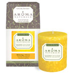 Aroma Naturals 3x3.5 Inch Naturally Blended Pillar Candle with Essential Oils - Relaxing, 1 ct, Aroma Naturals