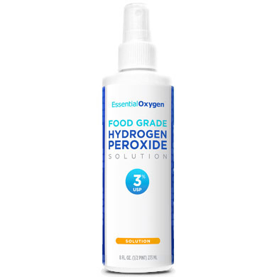 Essential Oxygen Food Grade Hydrogen Peroxide 3%, 8 oz, Essential Oxygen