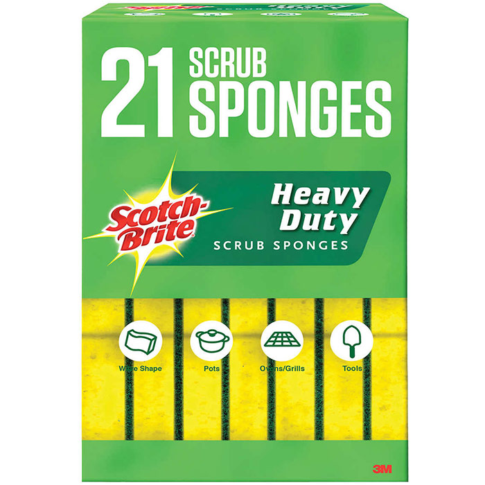 3M 3M Scotch-Brite Heavy Duty Scrub Sponges, 21 Pack