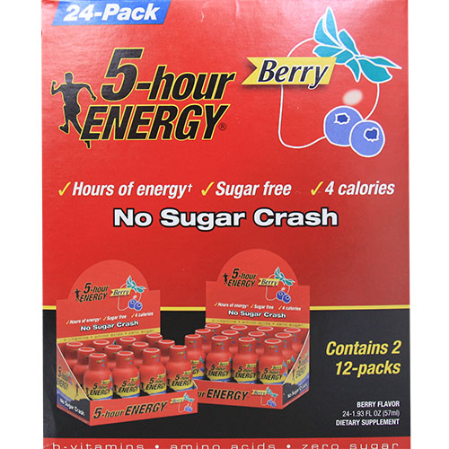 5-Hour Energy 5-Hour Energy Berry Flavor Energy Shot, 1.93 oz x 24 Pack