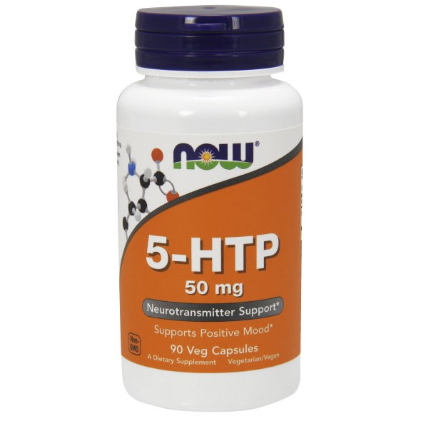 NOW Foods 5-HTP 50 mg 5-Hydroxy-L-Tryptophan 90 Caps, NOW Foods