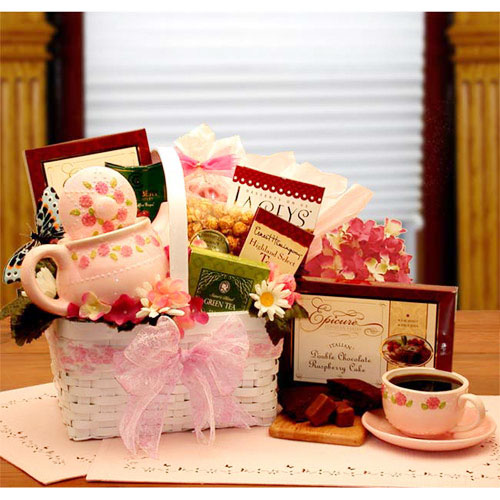 Elegant Gift Baskets Online A Tea Lovers Little Tea Pot Gift Set, Elegant Gift Baskets Online