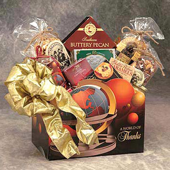 Elegant Gift Baskets Online A World of Thanks Gift Box, Large Size, Elegant Gift Baskets Online