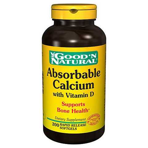 Good 'N Natural Absorbable Calcium with Vitamin D, 100 Softgels, Good 'N Natural