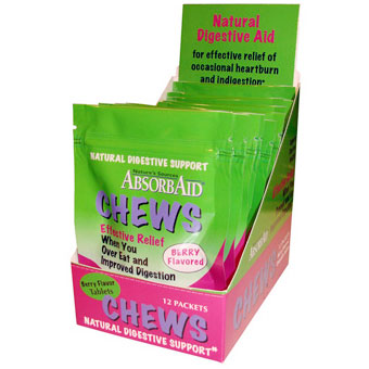 Nature's Sources AbsorbAid Chews Tray, Berry Flavor, 12 Packets, Nature's Sources