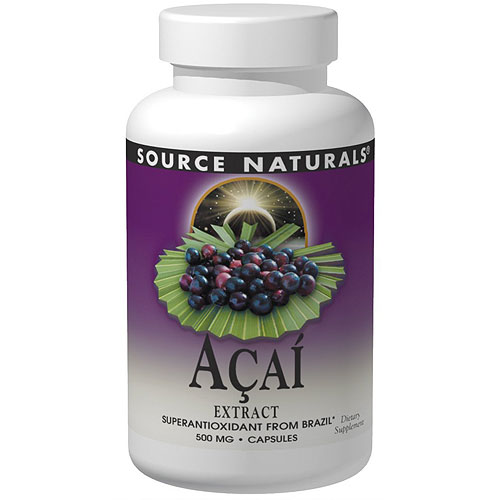 Source Naturals Acai Extract 500 mg Vegetarian, 240 Vegi Caps, Source Naturals
