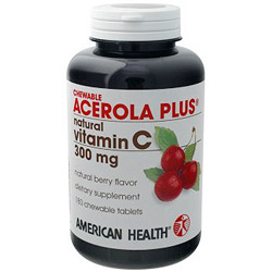 American Health Acerola Plus Natural Vitamin C Chewable 300mg 90 tabs from American Health