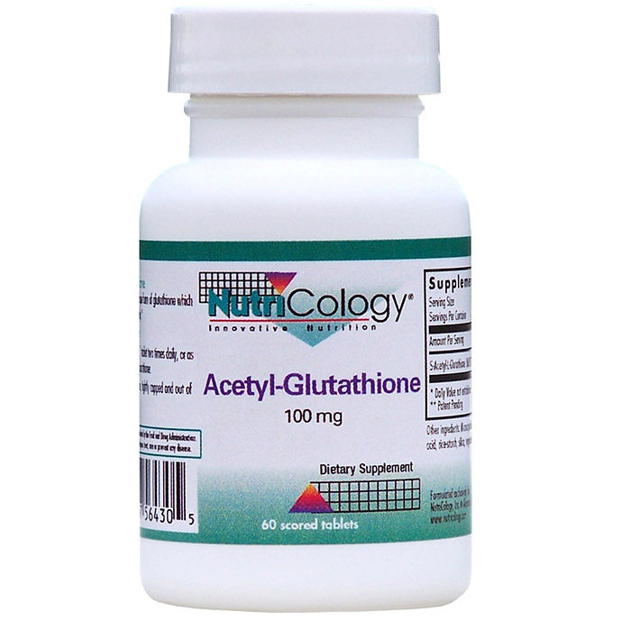 NutriCology / Allergy Research Group Acetyl-Glutathione 100 mg, 60 Tablets, NutriCology