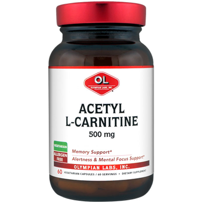 Olympian Labs Acetyl L Carnitine 500mg, 60 Capsules, Olympian Labs