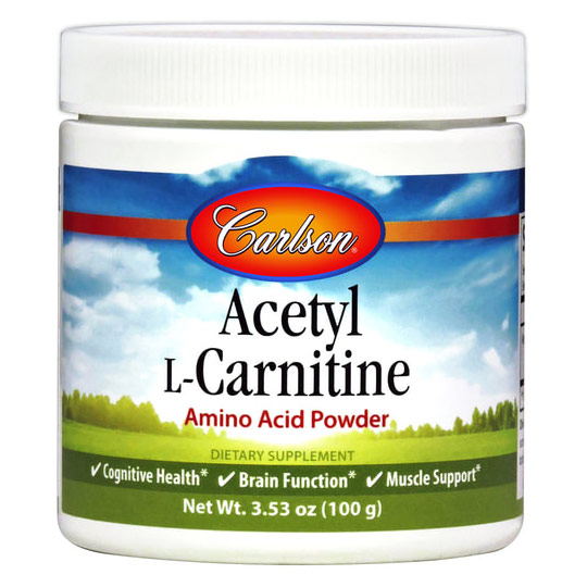 Carlson Laboratories Acetyl L-Carnitine Powder, 100 g, Carlson Labs