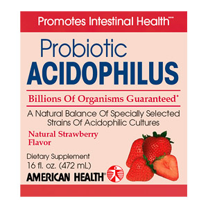 American Health Acidophilus Liquid (Acidophilus Culture), Strawberry 16 oz from American Health