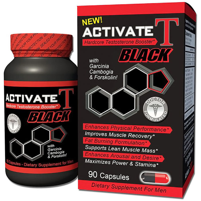 Fusion Diet Systems Activate T Black, Hardcore Testosterone Booster, 90 Capsules, Fusion Diet Systems