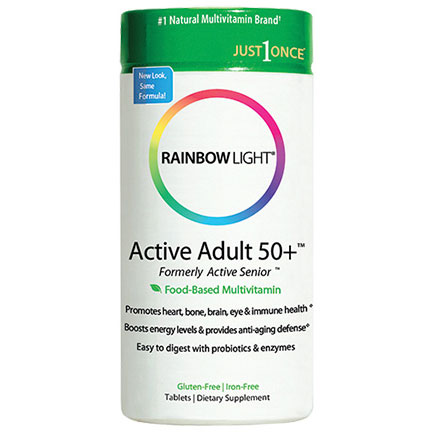 Rainbow Light Active Senior Safeguard Multivitamin Iron-Free 30 tabs, Rainbow Light