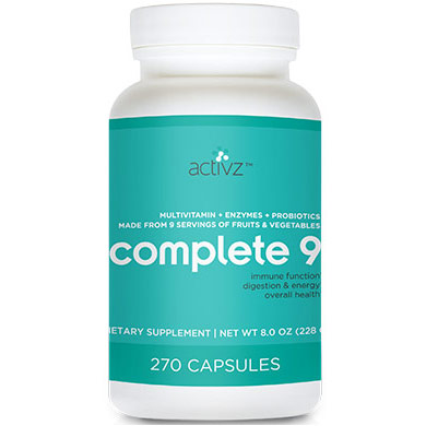 Activz Activz 9 A Day Plus (Multivitamin, Enzymes & Probiotics), 270 Capsules