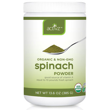 Activz Activz Organic Whole Food Spinach & Spinach Juice Powder, 385 g