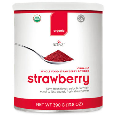Activz Activz Organic Whole Food Strawberry Powder, 390 g