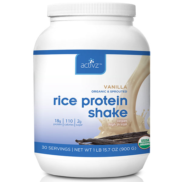 Activz Activz Rice Protein Shake, Vanilla, 900 g
