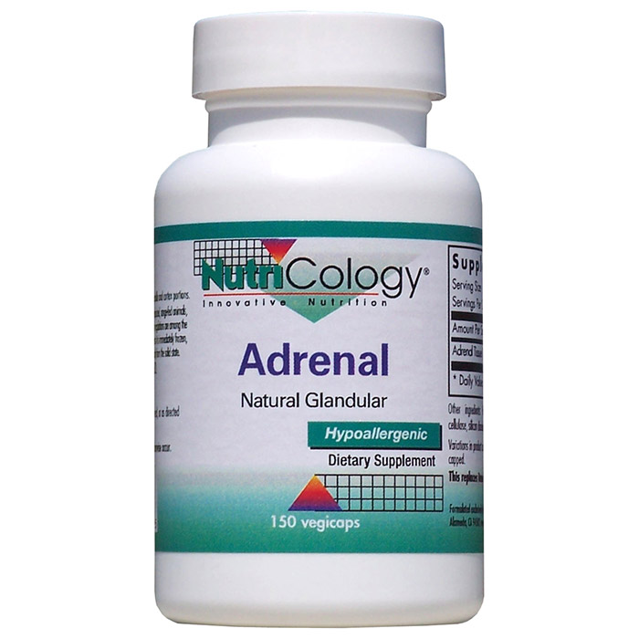 NutriCology / Allergy Research Group Adrenal Natural Glandular, 150 Capsules, NutriCology