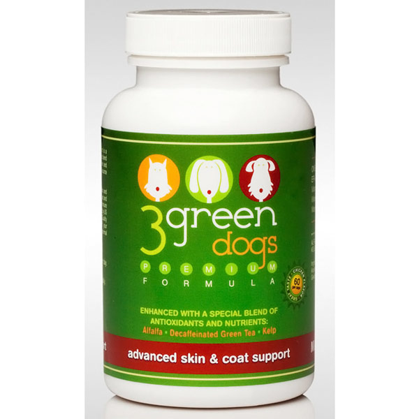 3 Green Dogs Vitamins, Inc Advanced Skin & Coat Support, 60 Softgels, 3 Green Dogs Vitamins, Inc