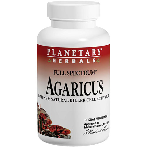 Planetary Herbals Agaricus Extract Full Spectrum 500 mg Caps, 30 Capsules, Planetary Herbals