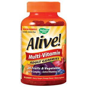 Nature's Way Alive! Adult Multi-Vitamin Gummy Chewable, 90 Gummies, Nature's Way