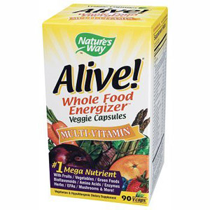 Nature's Way Alive! MultiVitamin Whole Food Energizer (with iron) 90 vegicaps from Nature's Way