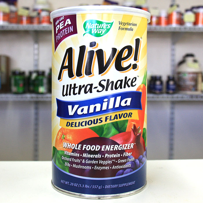 Nature's Way Alive! Ultra-Shake Pea Protein, Vanilla Shake, 1.3 lb, Nature's Way