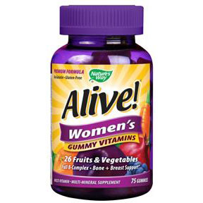 Nature's Way Alive! Women's Gummy Vitamins, Chewable Multi-Vitamins, 75 Chews, Nature's Way