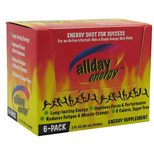 Sky Nutrition Allday Energy Shot Drink, 2 oz x 6 Shots, Sky Nutrition