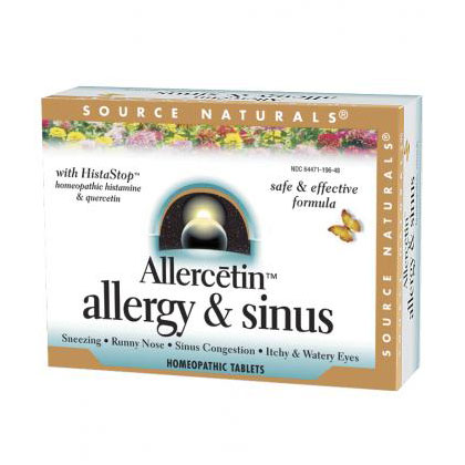 Source Naturals Allercetin Allergy & Sinus, Homeopathic Bio-Aligned, 48 tabs from Source Naturals