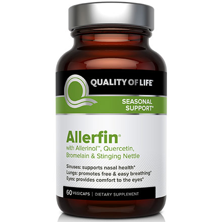 Quality of Life Labs Allerfin, Seasonal Support, 60 Vegicaps, Quality of Life Labs