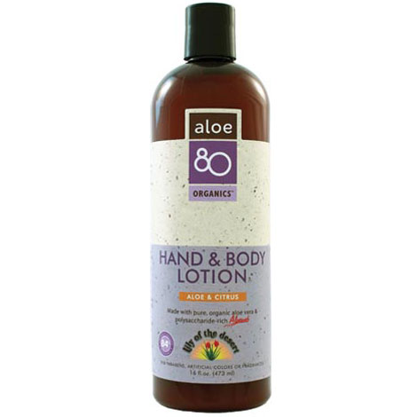 Aloe Vera 80 Aloe 80 Organics Hand & Body Lotion - Citrus 16 oz