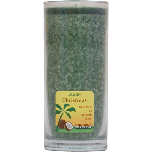 Aloha Bay Eco Palm Wax Aloha Jar Candle with Pure Essential Oils, Christmas (Green), 8 oz, Aloha Bay