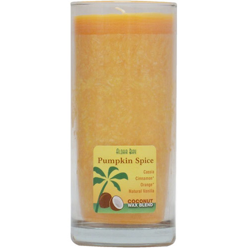 Aloha Bay Eco Palm Wax Aloha Jar Candle with Pure Essential Oils, Pumpkin Spice (Orange), 8 oz, Aloha Bay