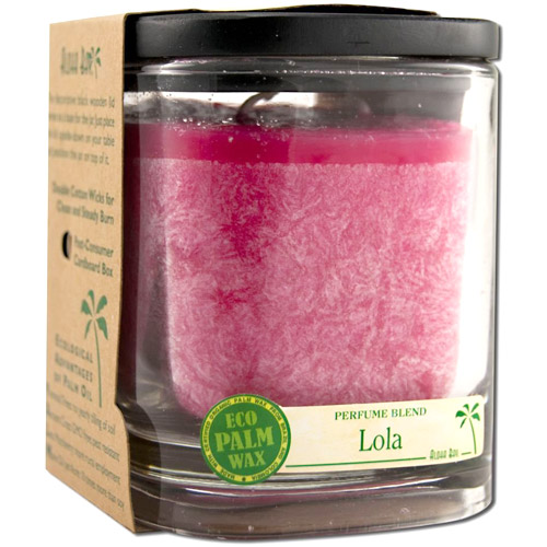 Aloha Bay Eco Palm Wax Aloha Jar Candle with Perfume Blends, Lola (Pink), 8 oz, Aloha Bay