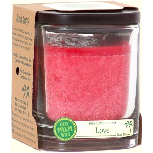 Aloha Bay Eco Palm Wax Aloha Jar Candle with Perfume Blends, Love (Red), 8 oz, Aloha Bay