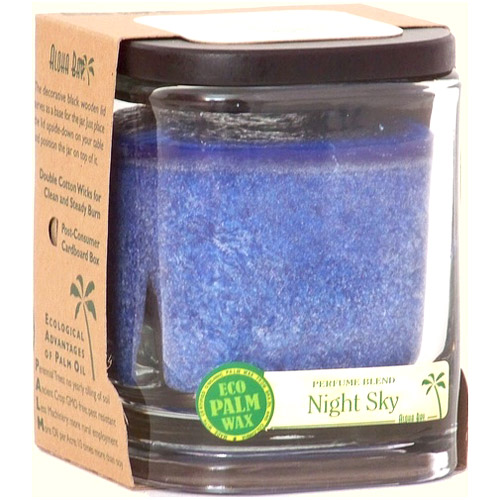 Aloha Bay Eco Palm Wax Aloha Jar Candle with Perfume Blends, Night Sky (Navy Blue), 8 oz, Aloha Bay