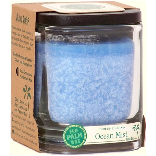 Aloha Bay Eco Palm Wax Aloha Jar Candle with Perfume Blends, Ocean Mist (Light Blue), 8 oz, Aloha Bay