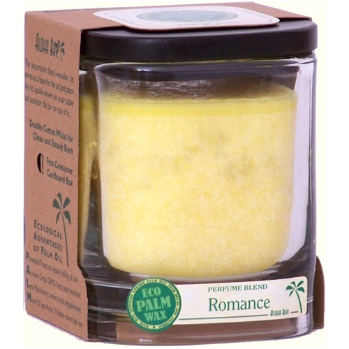 Aloha Bay Eco Palm Wax Aloha Jar Candle with Perfume Blends, Romance (Yellow), 8 oz, Aloha Bay