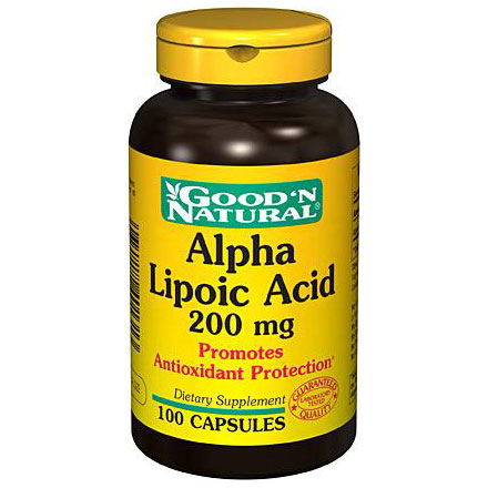 Good 'N Natural Alpha Lipoic Acid 200 mg, 100 Capsules, Good 'N Natural