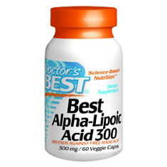 Doctor's Best Best Alpha-Lipoic Acid 300 mg, 60 Vegetarian Capsules, Doctor's Best