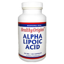 Healthy Origins Alpha Lipoic Acid 300 mg, 150 Capsules, Healthy Origins