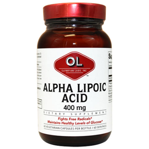 Olympian Labs Alpha Lipoic Acid 400 mg, 60 Veggie Capsules, Olympian Labs